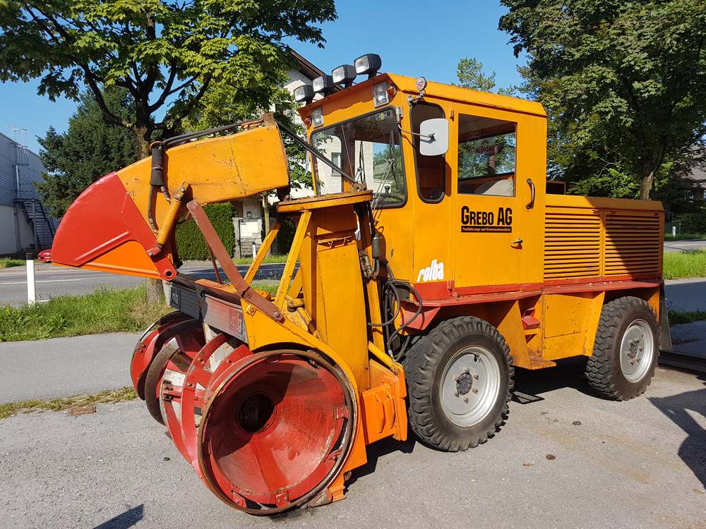 Snow blower used to clear snow in winter