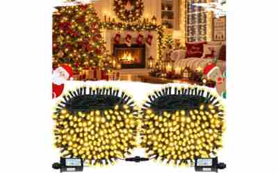 OZS 164ft 400 LED Connectable Warm White Christmas Lights Review 2026